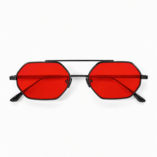 Magari 51mm Metal Sunglasses | Red