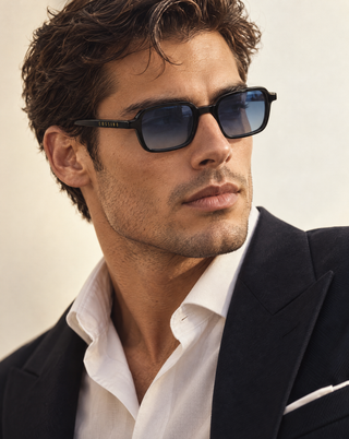 Avery 48mm Rectangle Sunglasses | Blue