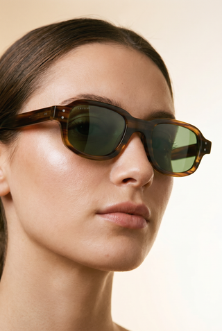 Tres 48mm Rectangle Sunglasses | Mahogany