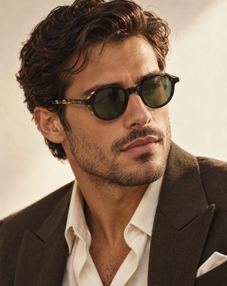 Crawford 48mm Round Sunglasses | Yellow Tortoise