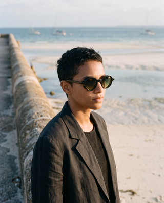 Crawford 48mm Round Sunglasses | Green