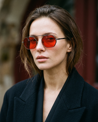 Magari 51mm Metal Sunglasses | Red