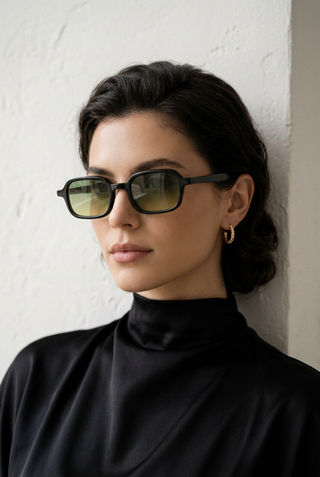 Avery 48mm Rectangle Sunglasses | Green
