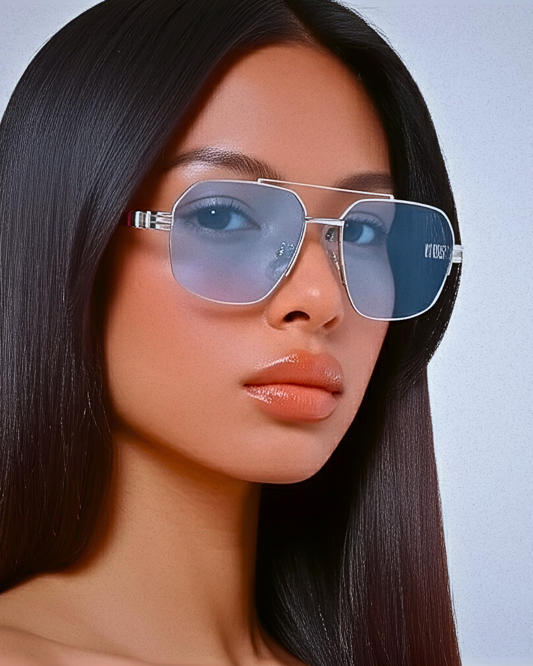 Cossino 56mm Blue Aviator Sunglasses | Premium Metal Frame  display picture 2