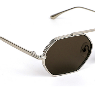 Magari 51mm Stainless Steel Sunglasses | Brown