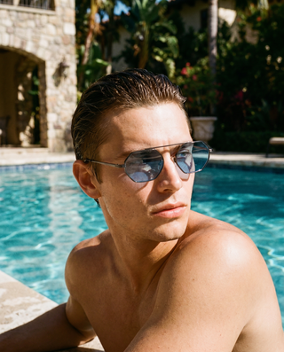 Magari 51mm Metal Sunglasses | Blue