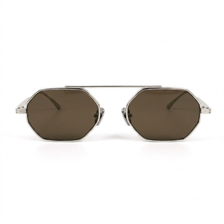 Magari 51mm Stainless Steel Sunglasses | Brown