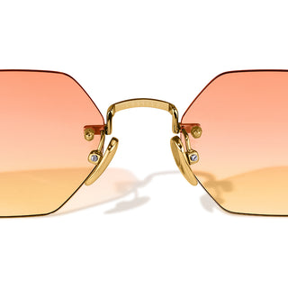 Liam Bruler Hexagon Frameless Sunglasses